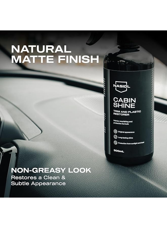 nasiol Cabinshine Car Interior Accessories And Plastic Polisher, Restorer-500 Ml-Dashboard Care And Renewal, Car Detailing Products Interior, Plastic Care - Image 4