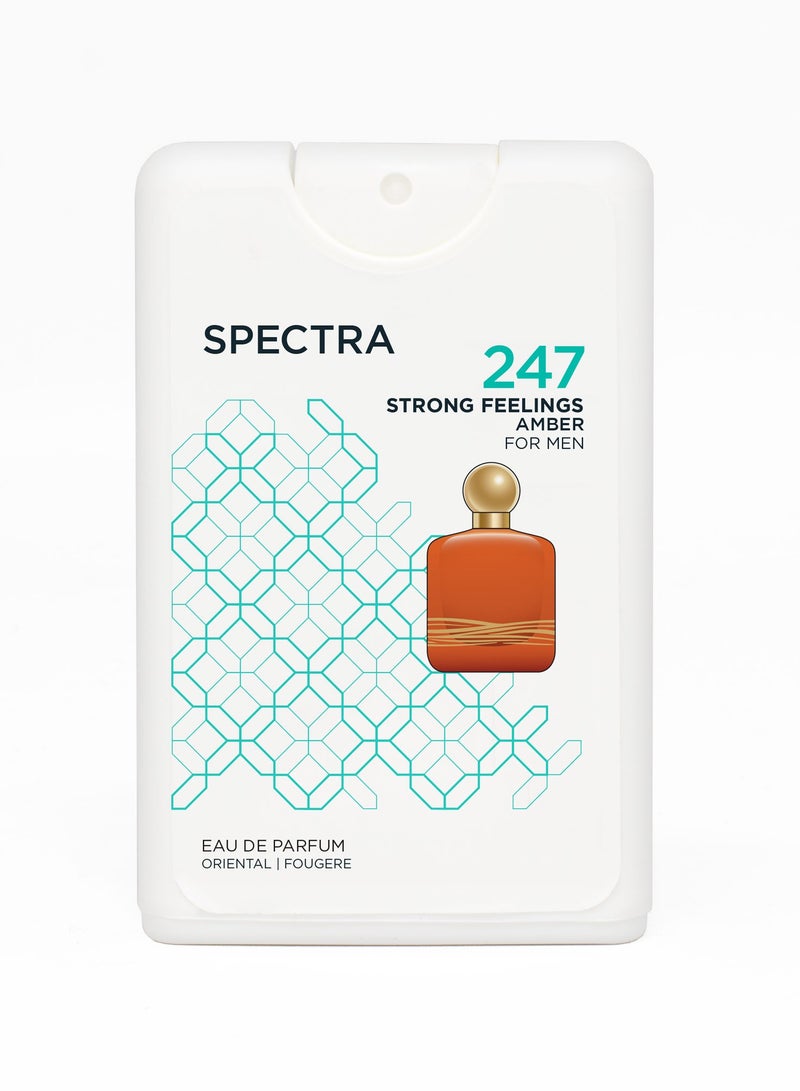 Spectra Pocket 247 Strong Feelings Amber EDP Unisex Perfume - 18ml - Image 2