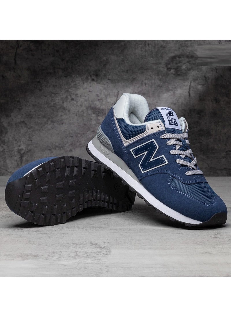 New Balance حذاء رياضي 574 منخفض الرقبة، كحلي/رمادي  - Image 5