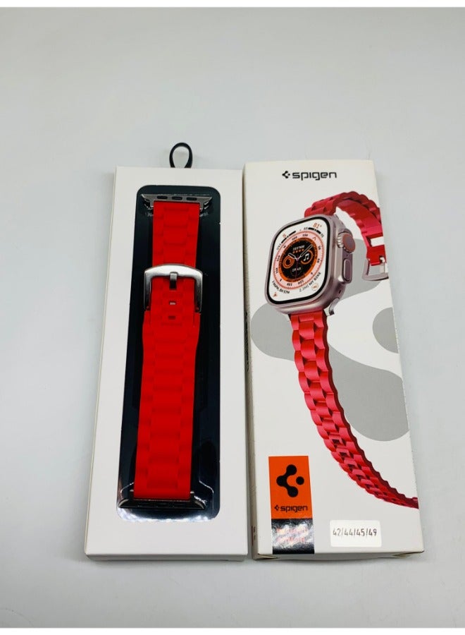 Spigen SP-04 Smart Watch Strap - Red: Compatible with 42/44/45/49mm sizes - Image 5