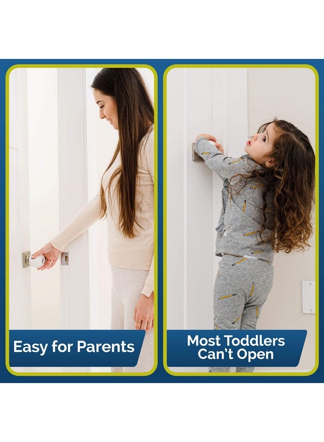 Wappa Baby Child Safety Door Knob Cover (4 Pack) Hard-To-Remove Dual-Lock Door Handle Covers For Kids - Reusable Baby Proof Door Knob Locks - Installs Easily, No Tools Needed (White) - Image 4