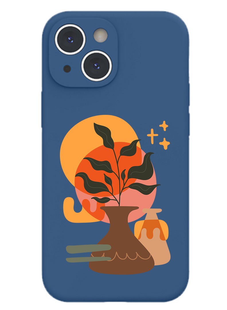 Theodor Protective Slim Fit Case Liquid Silicone Cover with Full Body Protection Anti-Scratch Shockproof Case For iPhone 14 Blue  - Virgo copy - Image 1