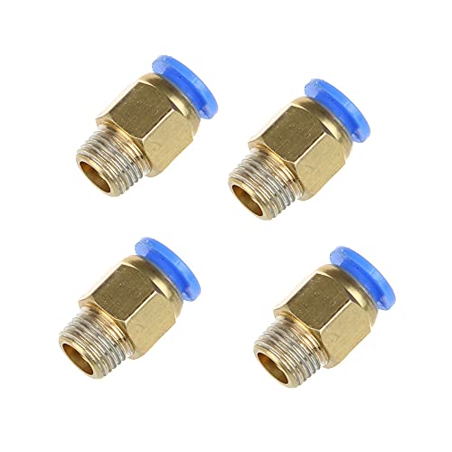 TESSERACT PC4-01 Pneumatic Connectors for 1.75mm Filament with Gasket for 2mm x 4mm PTFE Tube Quick Coupler I Precision Quality J-Head Fittings Hotend Fit (Quantity: 4 x PC4-01 Pneumatic Connectors) - Image 2