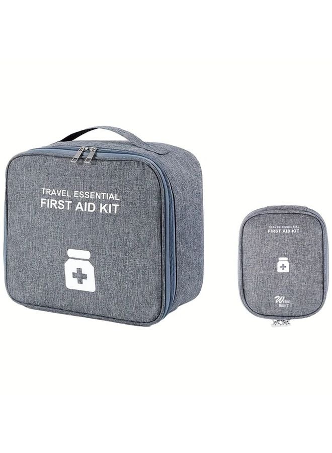 Blue Type 2 Empty First Aid Bag for Travel Home Hiking Camping Car Office - Image 2
