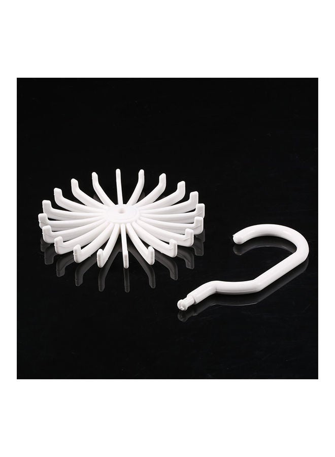 NIBEMINENT Rotating And Adjustable Tie Hanger White 11 x 1centimeter - Image 2