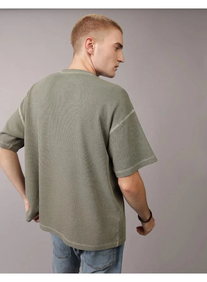 American Eagle AE Utility Oversized Waffle Tee