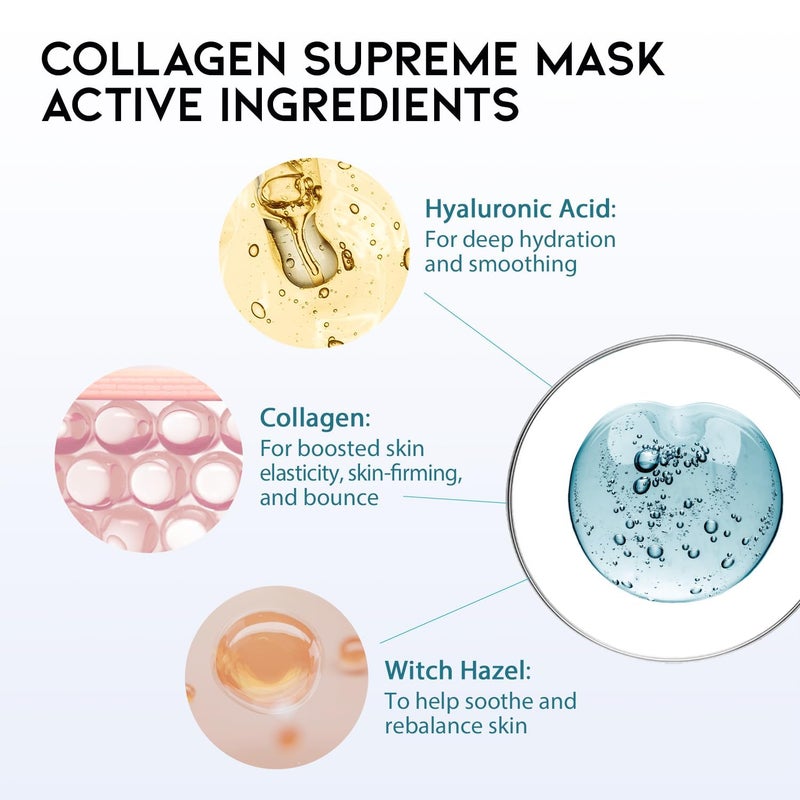 #OOTD 50Combo Korean Face Sheet Mask Gift Pack, Hydrating, Calming, Brightening, Smooting, Rejuvenating, EVE Vegan, Cica, Hyaluron, Retinol, Ceramide, Collagen - Image 3