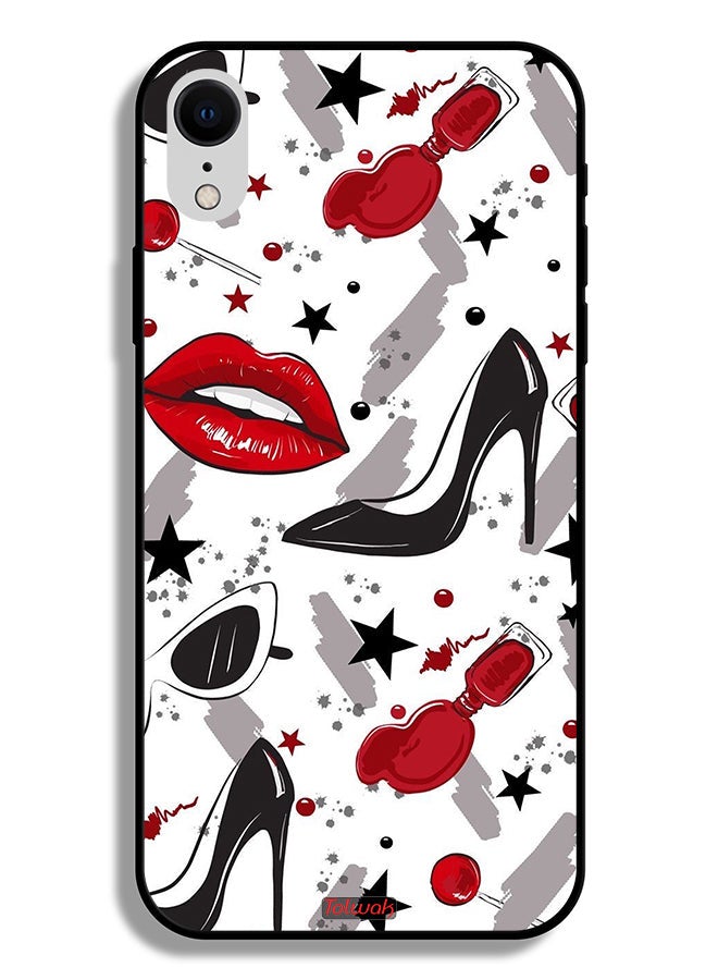 Tolwak Apple iPhone XR Protective Case Lipstick And Shoes Art - Image 2