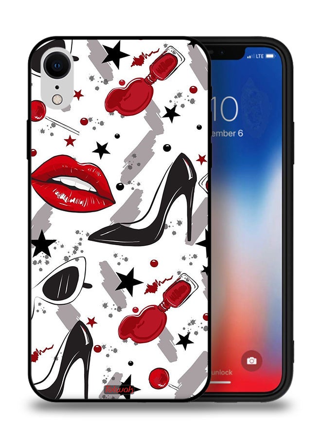 Tolwak Apple iPhone XR Protective Case Lipstick And Shoes Art - Image 1
