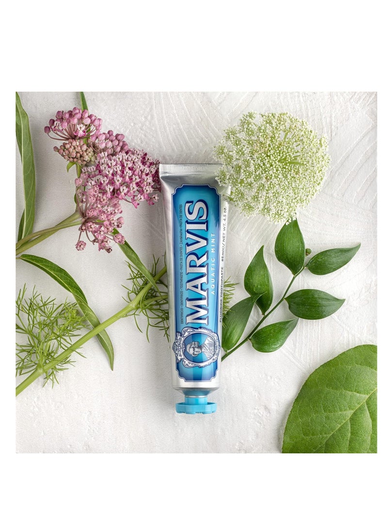 Marvis Marvis Aquatic Mint 85 ml And Marvis Whitening Toothpaste Mint 85ml  - Image 5