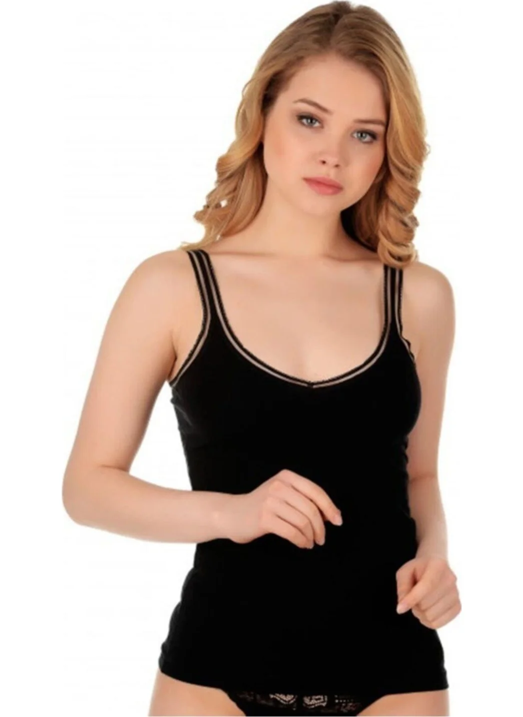 Jiber Women's V-Neck Rope Strap Undershirt 6 Pack - 553
