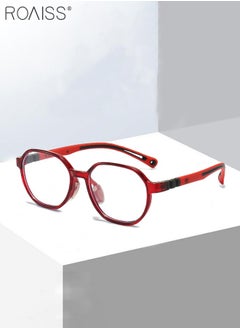 roaiss Kids Blue Light Blocking Glasses, Anti Eyestrain Computer Glasses, Gaming Eyewear UV400 Protection with Light Weight TR90 Frame for Boys Girls and Children Age 3-12, Red  - Image 3
