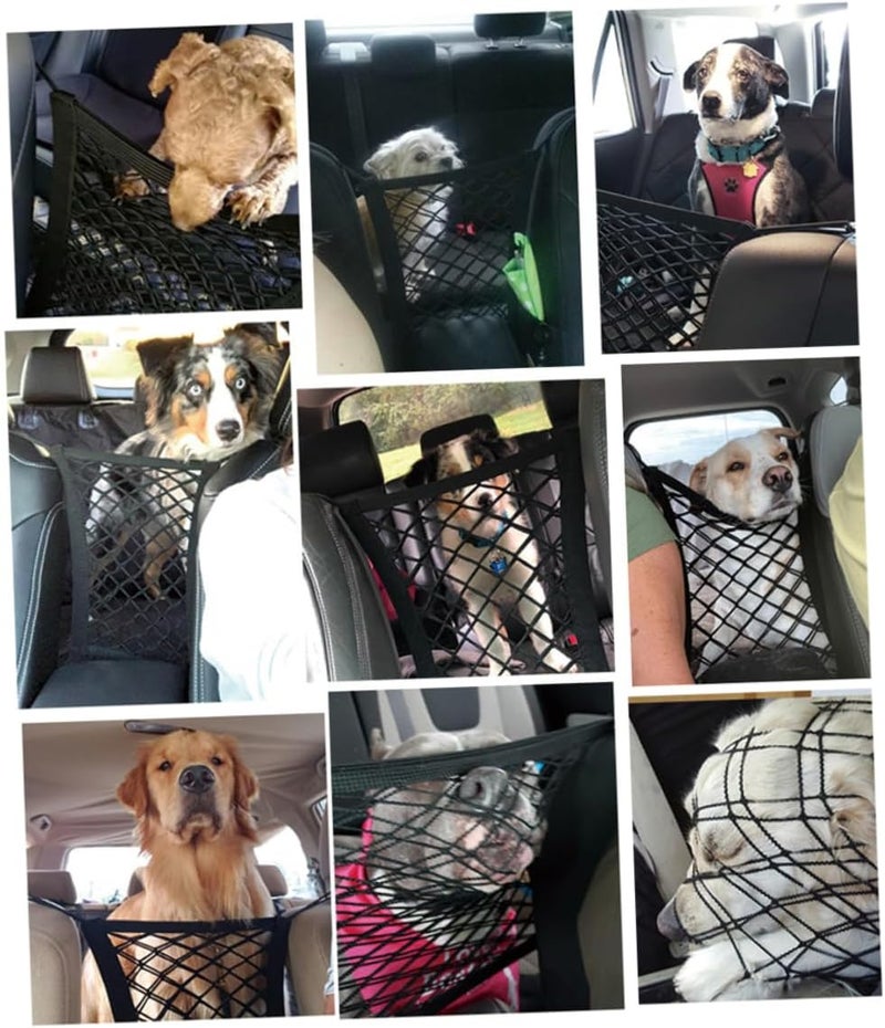 1Pc Pet Car Backseat Barrier Durable Oxford Isolation Net for Dogs Lightweight and Pet Safety Net with Mesh Viewing Window for Suvs and Trucks - Image 3
