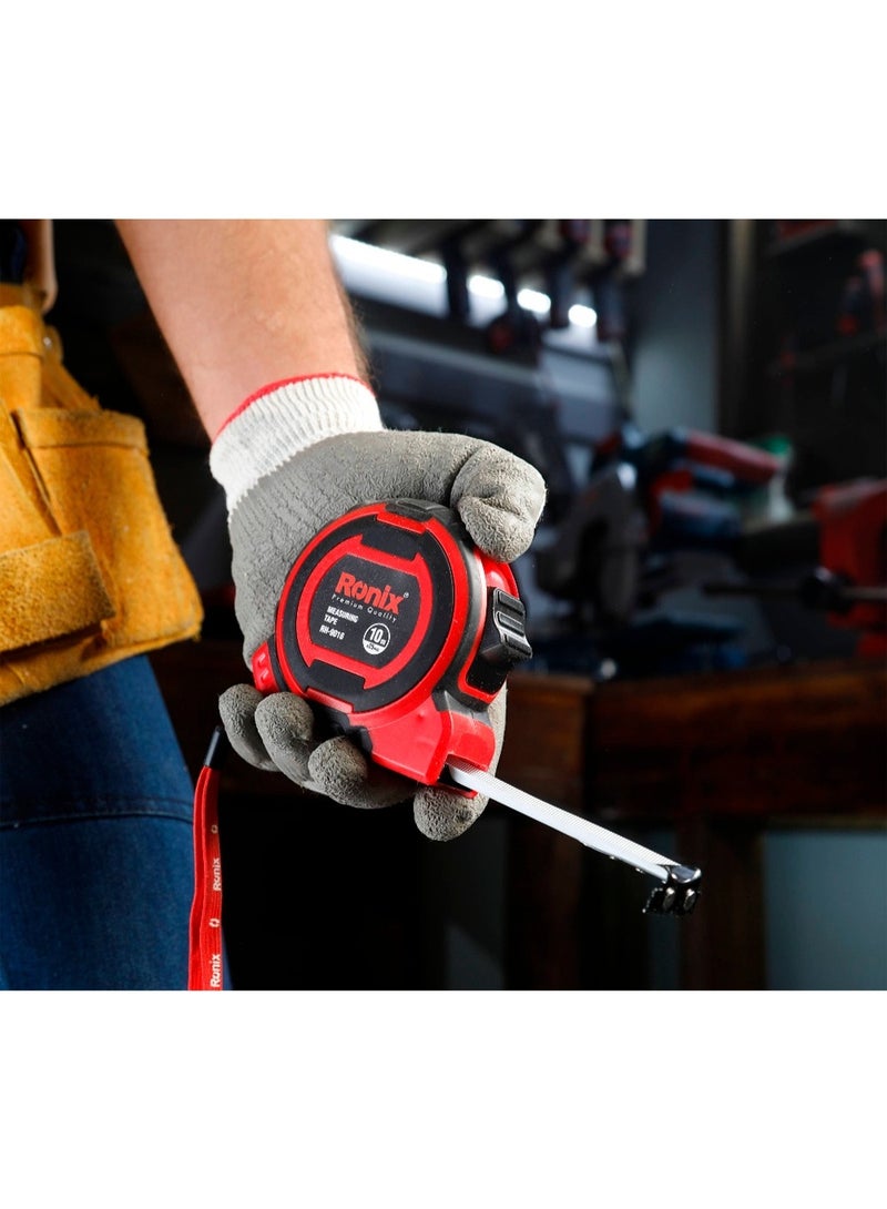 رونيكس متر قياس 10م رونيكس RH-9016 – تصميم متين ودقة عالية لاحتياجاتك اليومية - Image 5