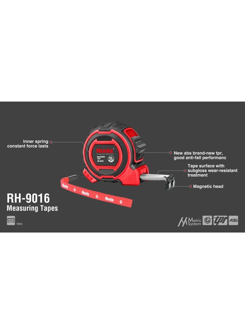 رونيكس متر قياس 10م رونيكس RH-9016 – تصميم متين ودقة عالية لاحتياجاتك اليومية - Image 1