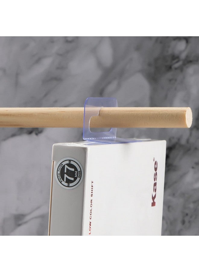 AIEX 200 Pieces Clear Sticky Hanging Tabs Slot Hole Self Adhesive Hang Tabs Tag Hook For Sale Items Store Retail Display (1.8X1.6Inch) - Image 5