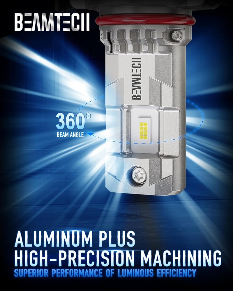 BEAMTECH 5202 Fog Light Bulb,6500K White 1:1 Size Super Bright Non-Polarity of 2 - Image 4