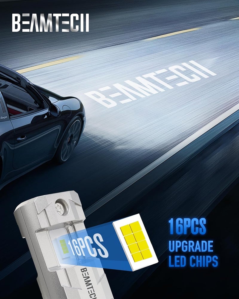 BEAMTECH 5202 Fog Light Bulb,6500K White 1:1 Size Super Bright Non-Polarity of 2 - Image 5
