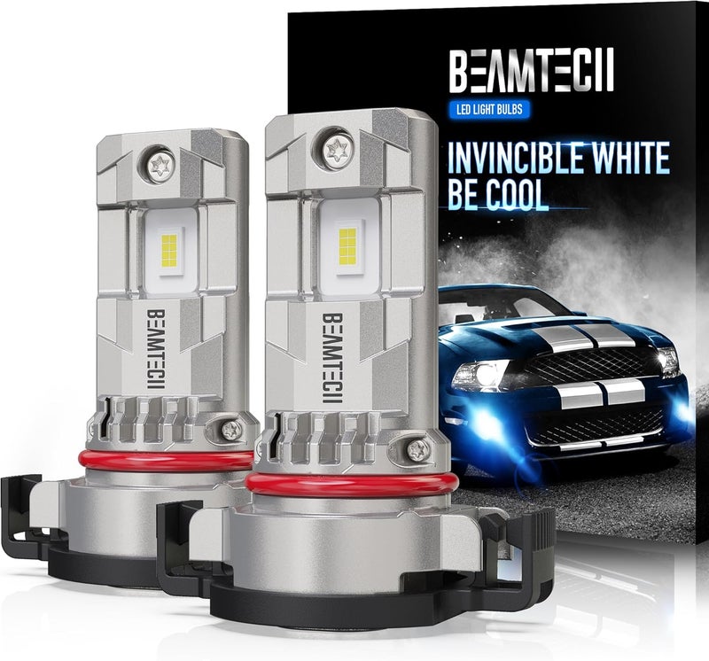 BEAMTECH 5202 Fog Light Bulb,6500K White 1:1 Size Super Bright Non-Polarity of 2 - Image 1