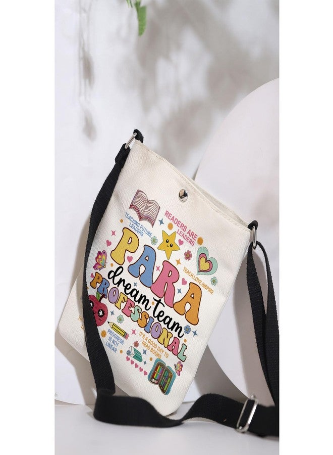 MAOFAED Paraprofessional Gift， Teacher Aide Gift， Para Appreciation Gift， Paraprofessional Dream Team Crossbody Bag (dream team paraXK) - Image 4