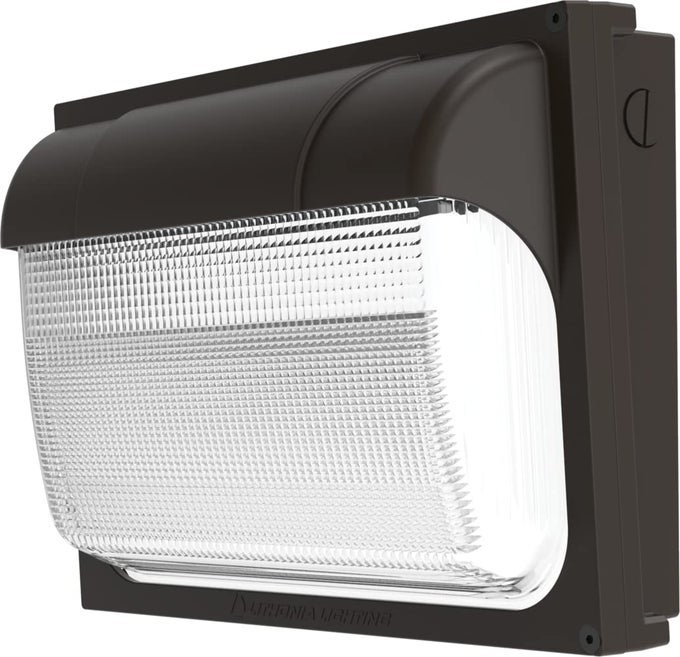 13 LED WALL PACK OUTDOOR LIGHT FIXTURE BUILDING WALL LIGHT ADJUSTABLE LUMENS 5000K DAYLIGHT MVOLT 120277V IP65 GLASS LENS BRONZE TWX2 LED ALO 50K MVOLT DDBTXD