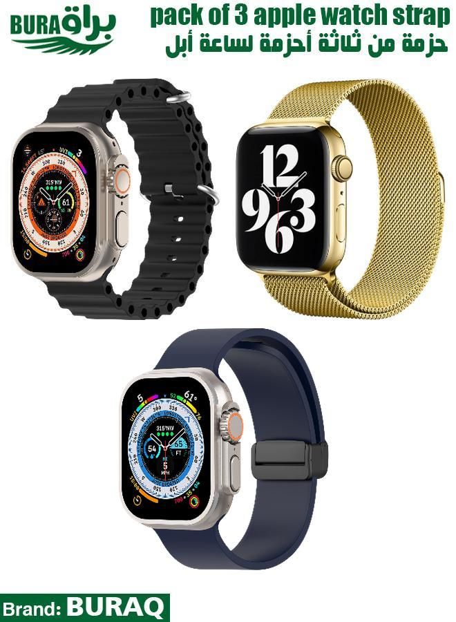 Apple Watch Band Strap For Apple Watch Ultra 2/Ultra 49mm, Series 10 46mm, 9/8/7 45mm, SE2/SE/6/5/4 44mm, 3/2/1 42mm
