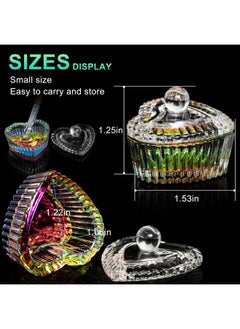 AORAEM AORAEM 2PCS Nails Tips Art Dappen Dish with Lid Acrylic Liquid Powder Dappen Monomer Dish Glass Crystal Cup Glassware Tools for Professional Use and Home Use  - Image 5