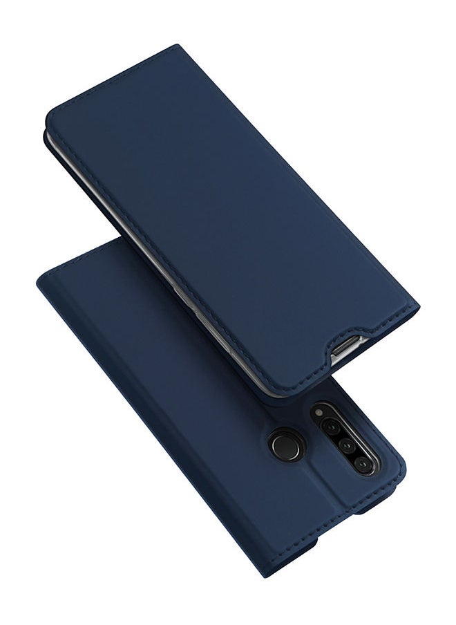 NIBEMINENT - Flip PU + TPU Leather Case For Huawei P30 Lite Blue - Image 1