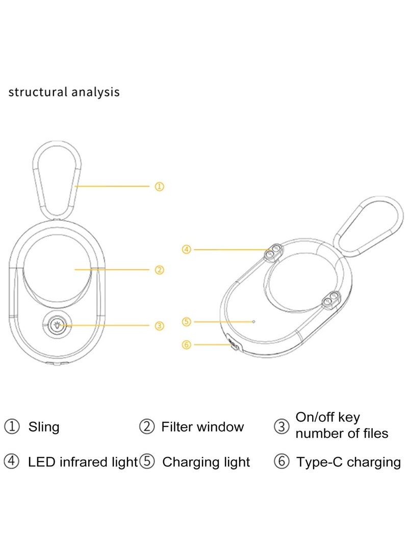 SYOSI Hidden Camera Detectors, Anti-spy Detector Device, Mini Infrared Camera Detector, Portable USB Rechargeable Privacy Protection Anti-spy Hidden Device Scanner, Privacy Protector - Image 2