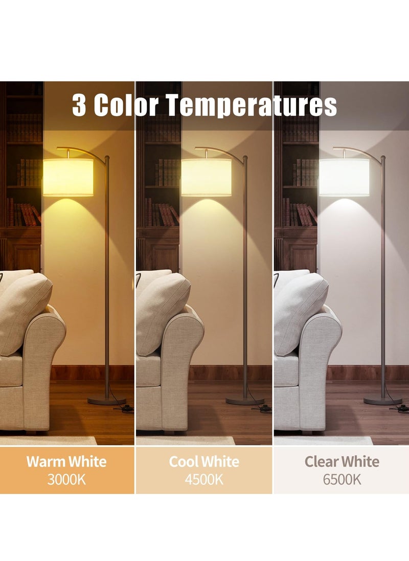 Joshberg Floor Lamp with 3 Color Temperatures Modern Standing lamp with Foot Switch for Living Room Bedroom Black 72.5x11 inch  - Image 3