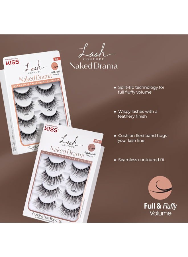 KISS Lash Couture Naked Drama False Eyelashes, 'Cruise', 16 mm, Includes 4 Pairs Of Lashes, Contact Lens Friendly, Easy to Apply, Reusable Strip Lashes - Image 3