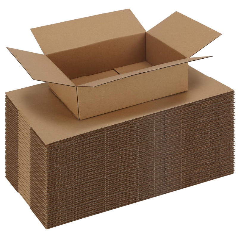 CRUGLA 40 Packs 10x7x3 Shipping Boxes for Small Business, Corrugated Cardboard Boxes Bulk for Shipping Packing Mailing - Image 1