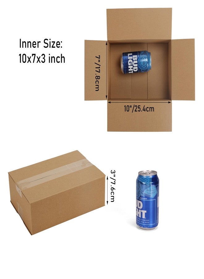 CRUGLA 40 Packs 10x7x3 Shipping Boxes for Small Business, Corrugated Cardboard Boxes Bulk for Shipping Packing Mailing - Image 2