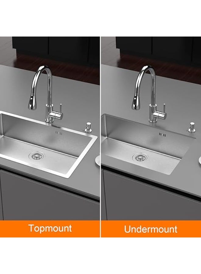 مبنى المستقبل **حوض مطبخ | 70×44×19 سم ستانلس ستيل | حوض تحت الرخامة | حوض مفرد مدمج | مزود بفلتر تصريف مدمج | مقاوم للصدأ | تصميم عصري للمطابخ في الإمارات** - Image 4