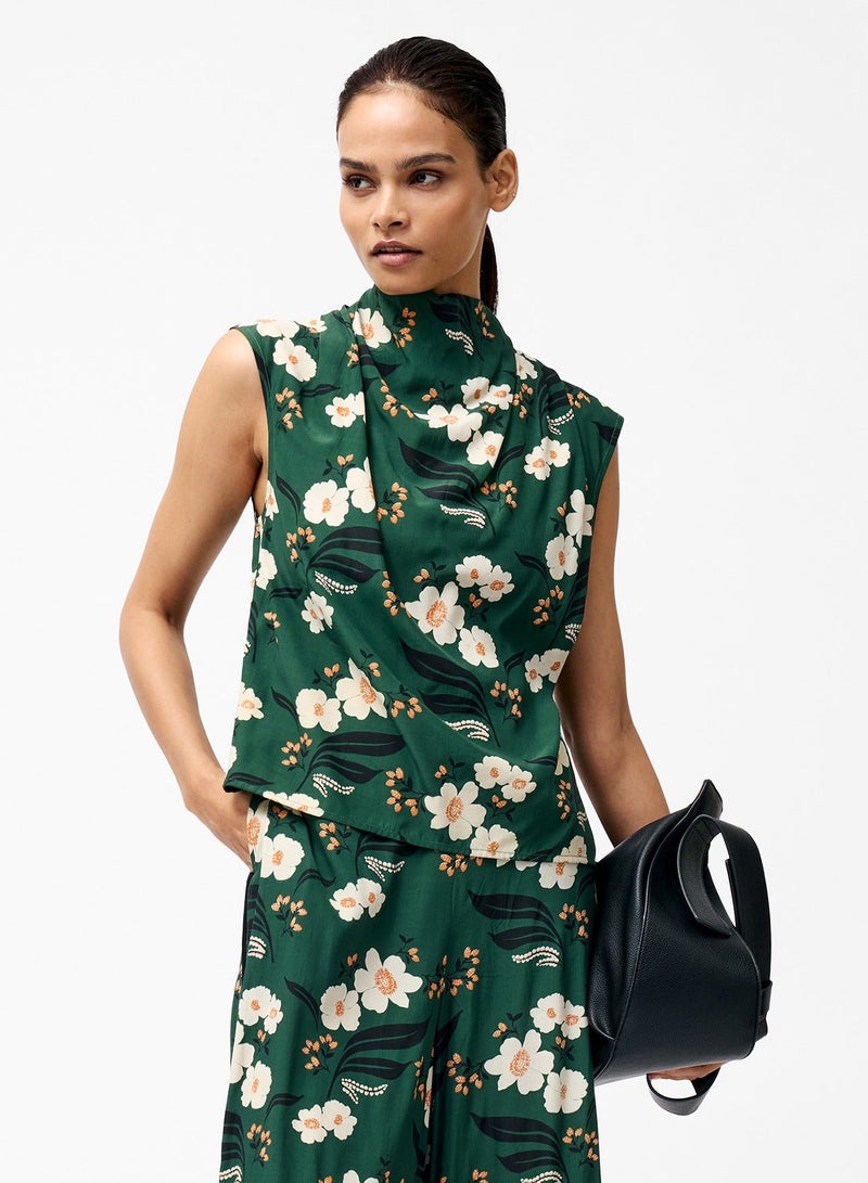 French Connection Rhian Eco Draped Sleeveless Top - Image 1
