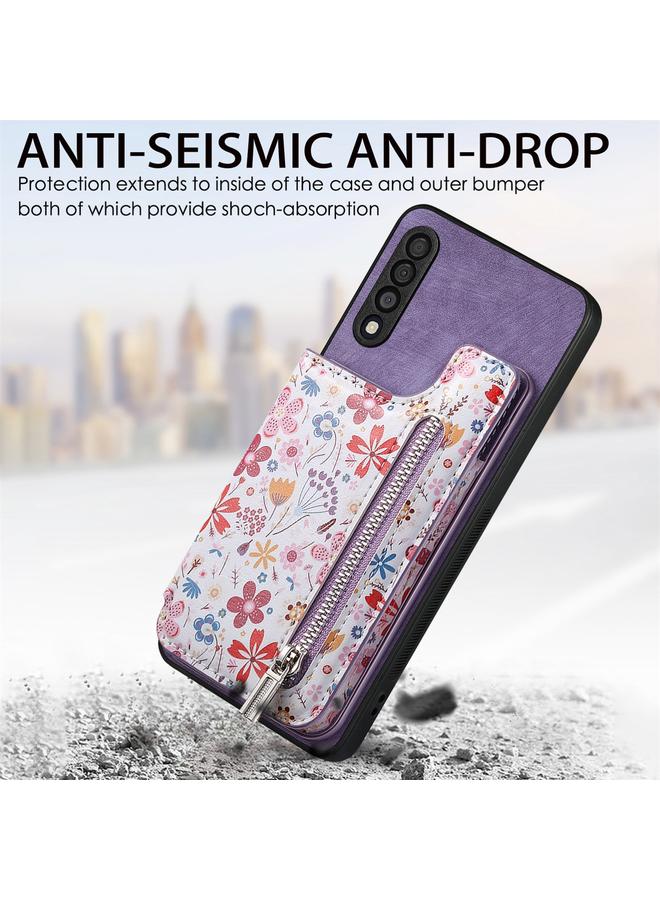 اس-توب جراب خلفي لهاتف Samsung Galaxy M53 5G بتصميم ريترو مع سحاب ومحفظة - Image 5