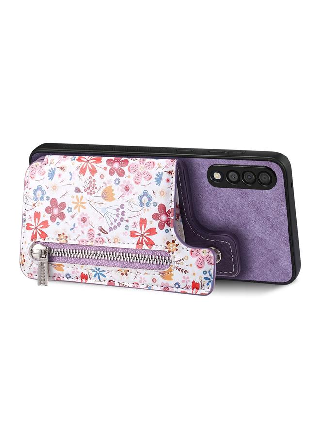 اس-توب جراب خلفي لهاتف Samsung Galaxy M53 5G بتصميم ريترو مع سحاب ومحفظة - Image 2