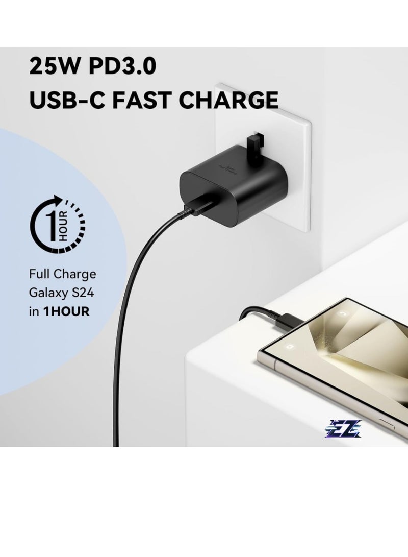 ELTRAZONE Samsung Super Fast Charger – USB-C Plug & 6 Feet Cable, Wall Charger for Samsung Galaxy S24 Ultra/S24/S24+/S23/S22/S21 & More  - Image 2