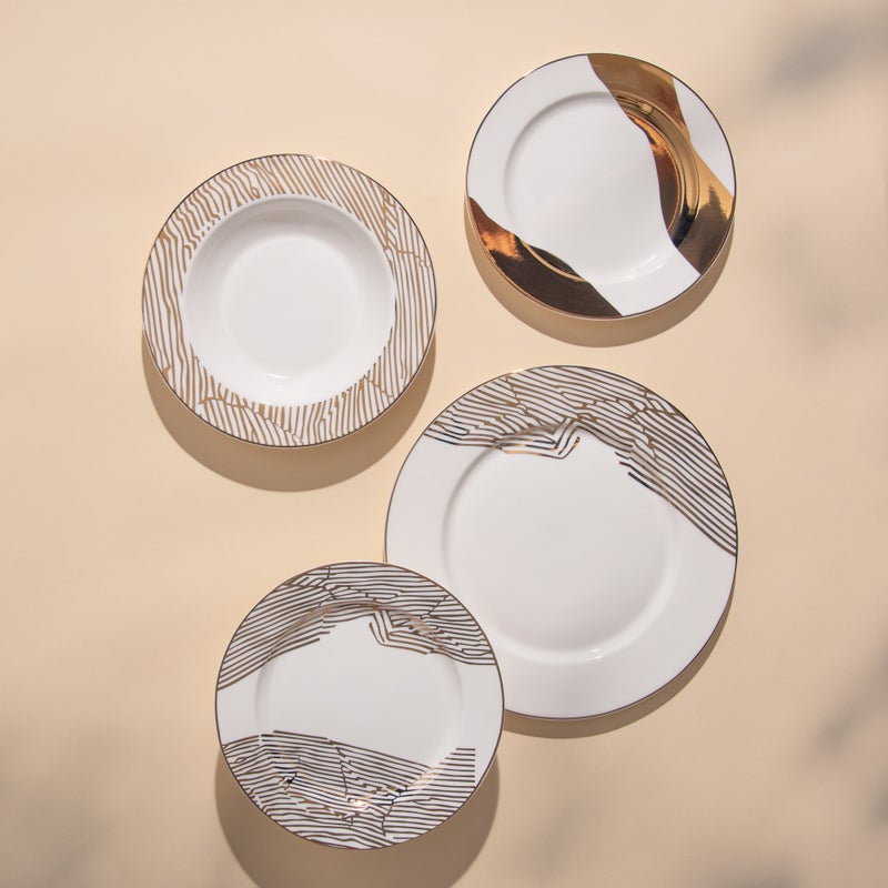 لا ميسا طقم سفرة بورسلان 18 قطعة يخدم 6 اشخاص - لا ميسا