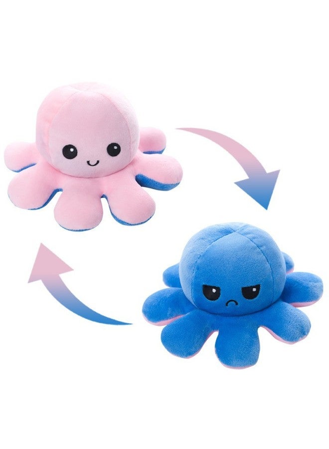 Angry Expression Octopus Doll Double Sided Flip Change Face Plush Toy Children's Eight Armed Fish Crystal Ultra Soft PP Cotton Filling-Specifications:tie-dye-Color:20cm  - Image 5