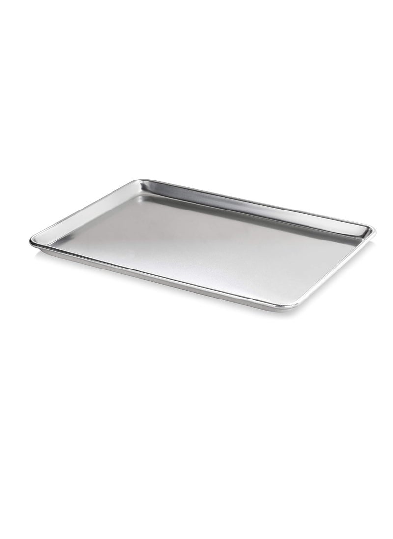 New Star Foodservice New Star Foodservice 36893 Commercial-Grade 18-Gauge Aluminum Sheet Pan/Bun Pan, 15" L x 21" W x 1" H (Two Thirds size) | Measure Oven (Recommended)  - Image 1