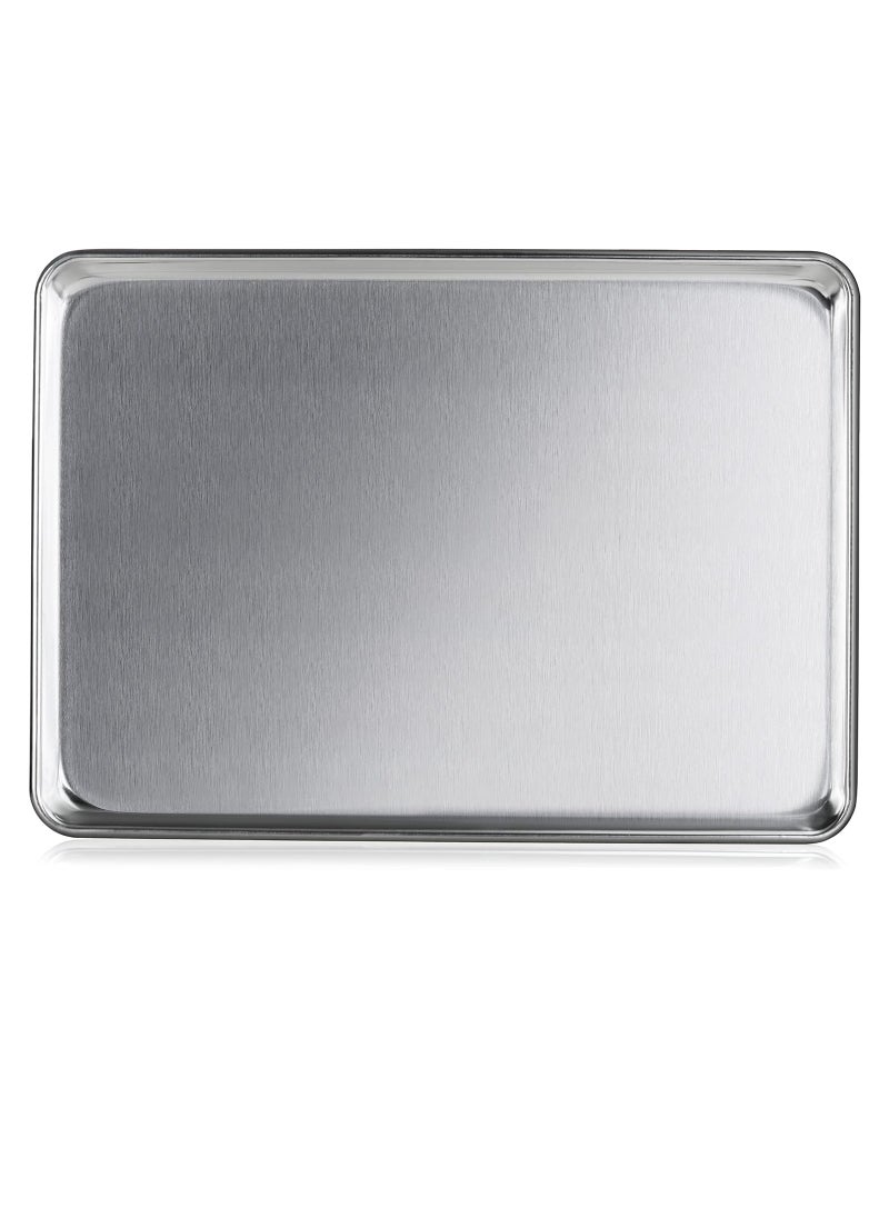 New Star Foodservice New Star Foodservice 36893 Commercial-Grade 18-Gauge Aluminum Sheet Pan/Bun Pan, 15" L x 21" W x 1" H (Two Thirds size) | Measure Oven (Recommended)  - Image 3
