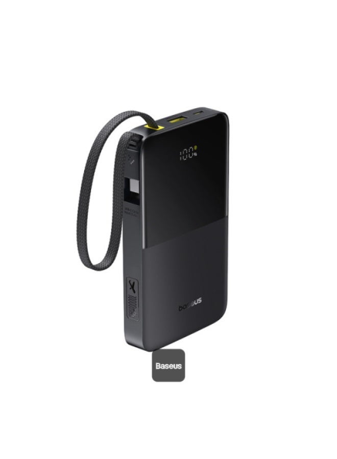 بيسوس بانك طاقة EnerFill Bipow2 Pro سعة 10000mAh – شحن سريع 22.5W USB-C PD، كابل مدمج، شاشة رقمية، معتمد من شركات الطيران - Image 1