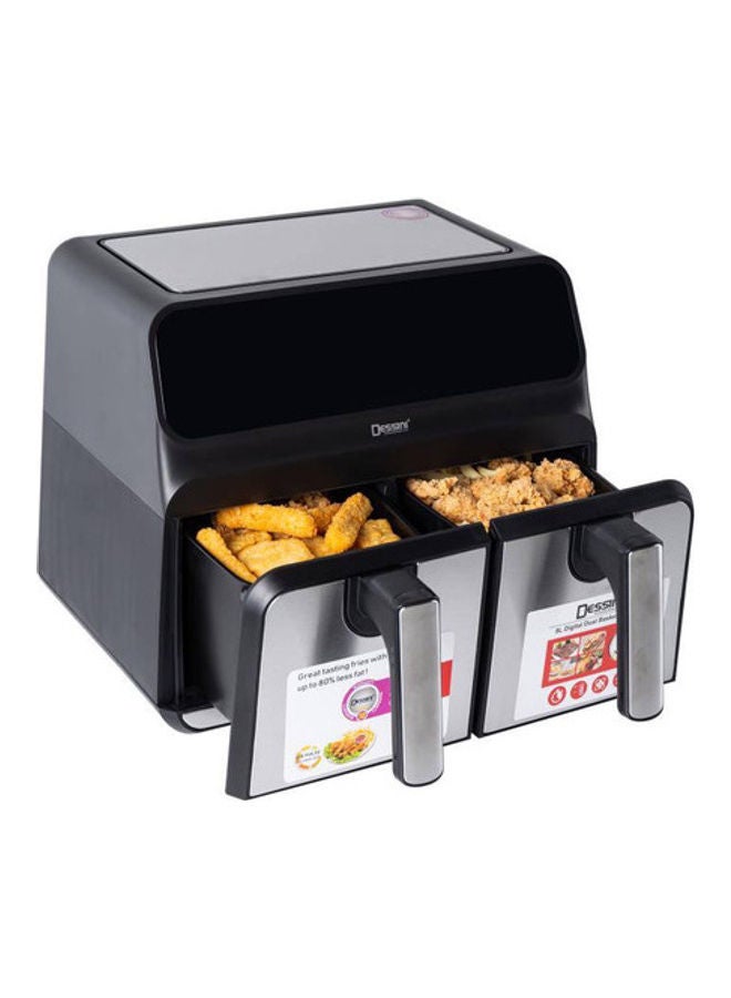 DESSINI Digital Air Fryer Daul Basket 4L+4L 4 L 2000 W KD4242 silver/black - Image 3