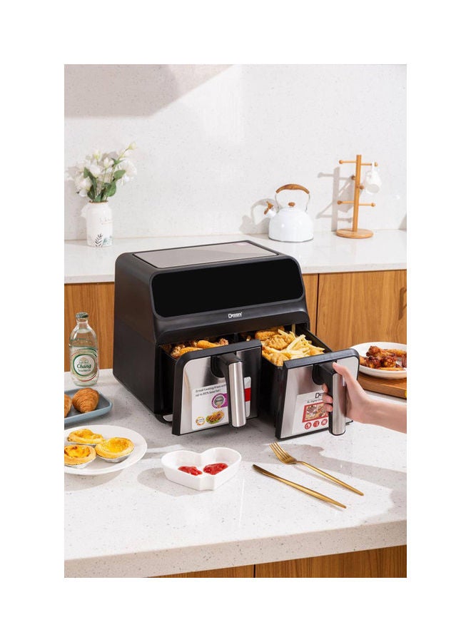 DESSINI Digital Air Fryer Daul Basket 4L+4L 4 L 2000 W KD4242 silver/black - Image 4