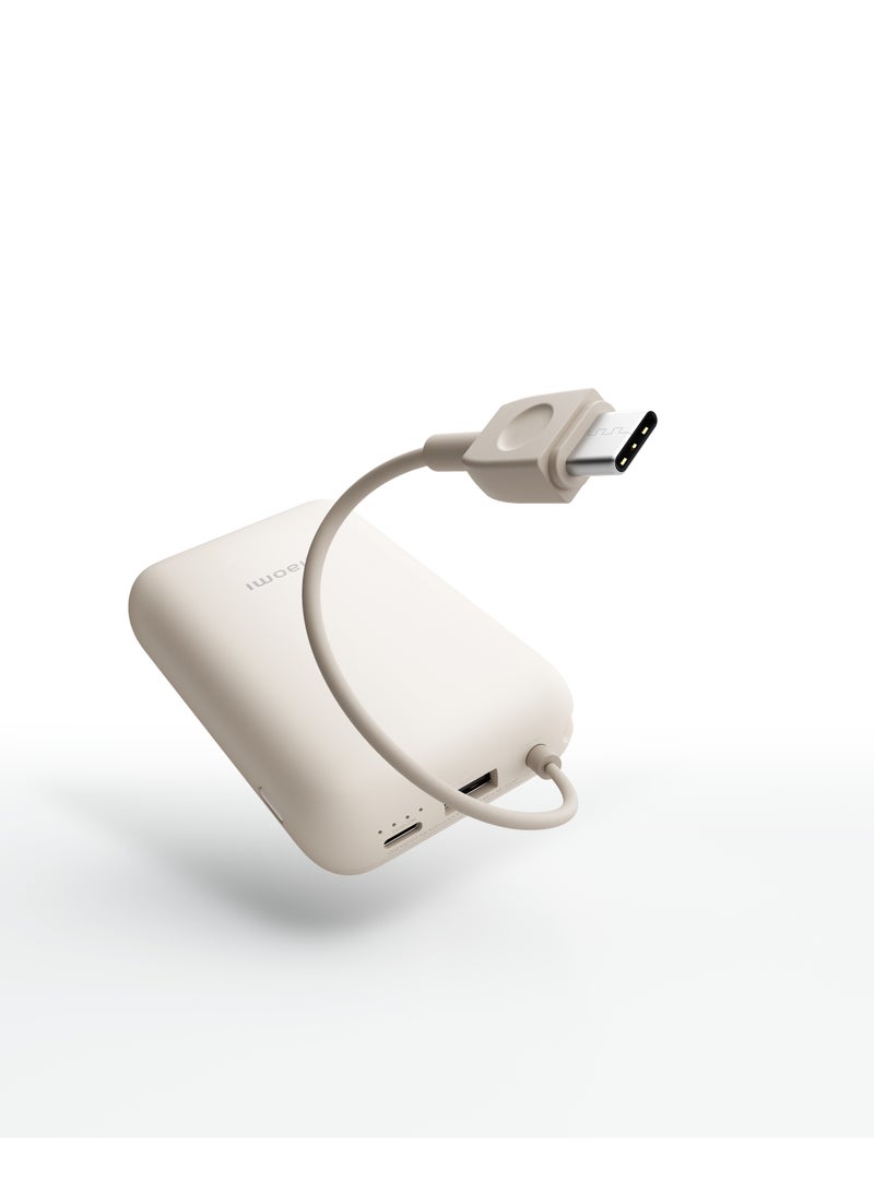 Xiaomi 10000 mAh Power Bank 10000mAh (Integrated Cable) Tan | 22.5W MAX fast charging | 37Wh 3.7V 10000mAh Battery Power Tan - Image 3
