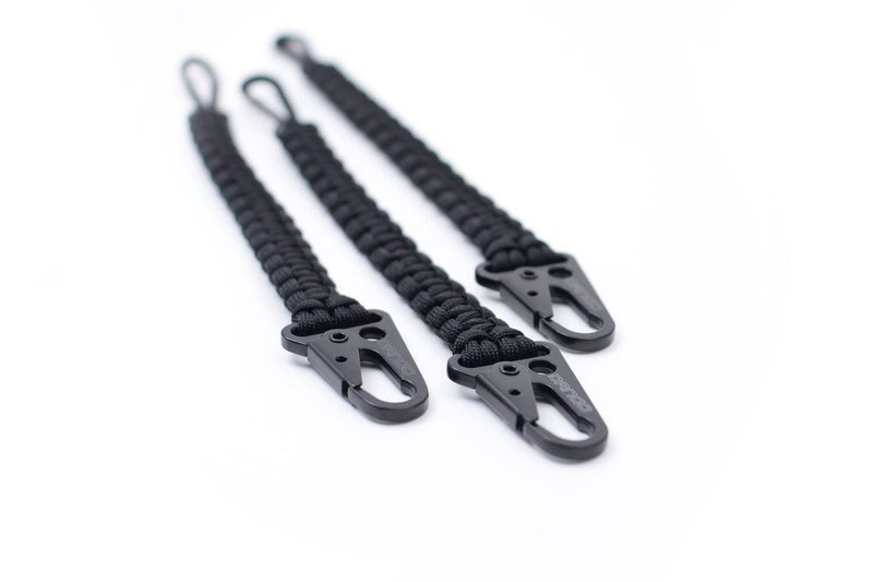 DANGO PRODUCTS حبل دنجو EDC - نسج كوبرا 550 بارا كورد - 6 بوصات منسوج، 10 أقدام غير منسوجة (أسود) - Image 2