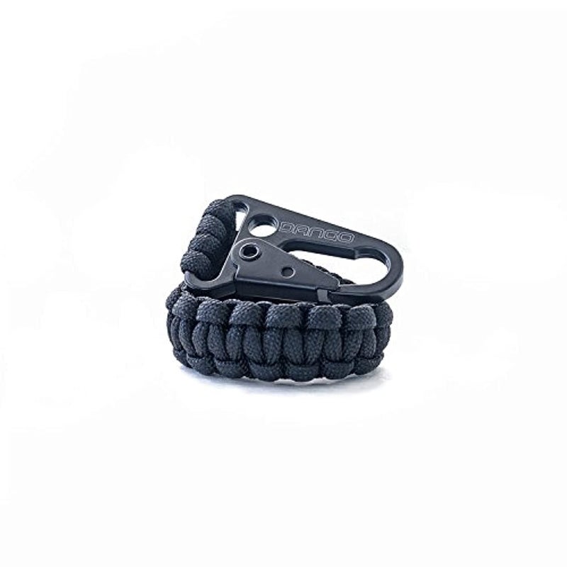DANGO PRODUCTS حبل دنجو EDC - نسج كوبرا 550 بارا كورد - 6 بوصات منسوج، 10 أقدام غير منسوجة (أسود) - Image 1