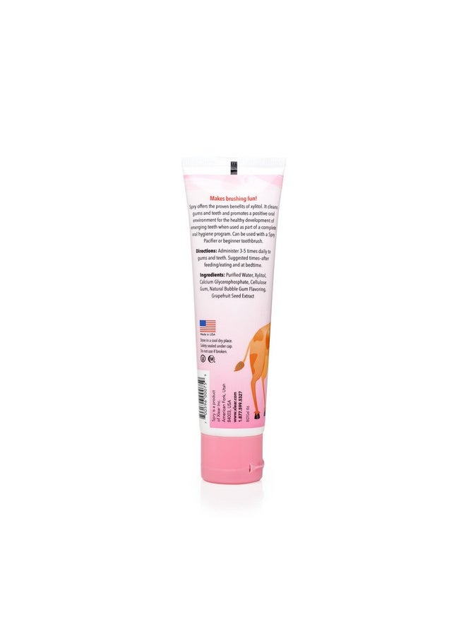 Spry Xylitol Baby Toothpaste Natural Toddler Toothpaste Fluoride Free Toothpaste For Kids Xylitol Toothpaste For Kids Age 3 Months And Up Tooth Gel Bubble Gum 2 Fl Oz (Pack Of 1)  - Image 2