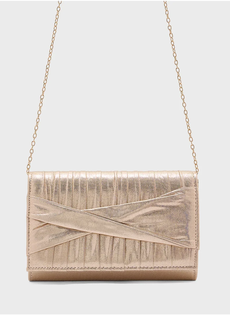 Ginger Pleated Clutch Bag